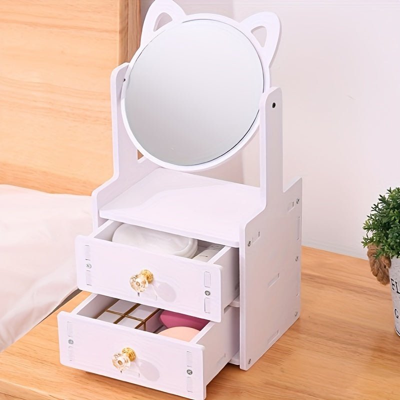 GLAMMIRROR – Schminkspiegel mit Stauraum und süßem Tischdesign 6