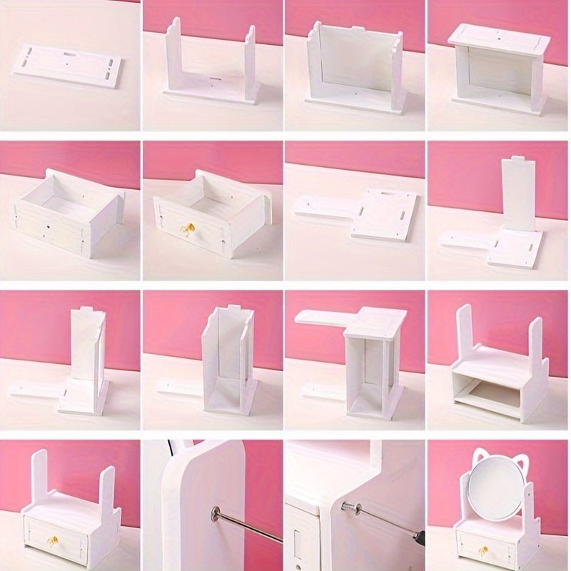 GLAMMIRROR – Schminkspiegel mit Stauraum und süßem Tischdesign 7