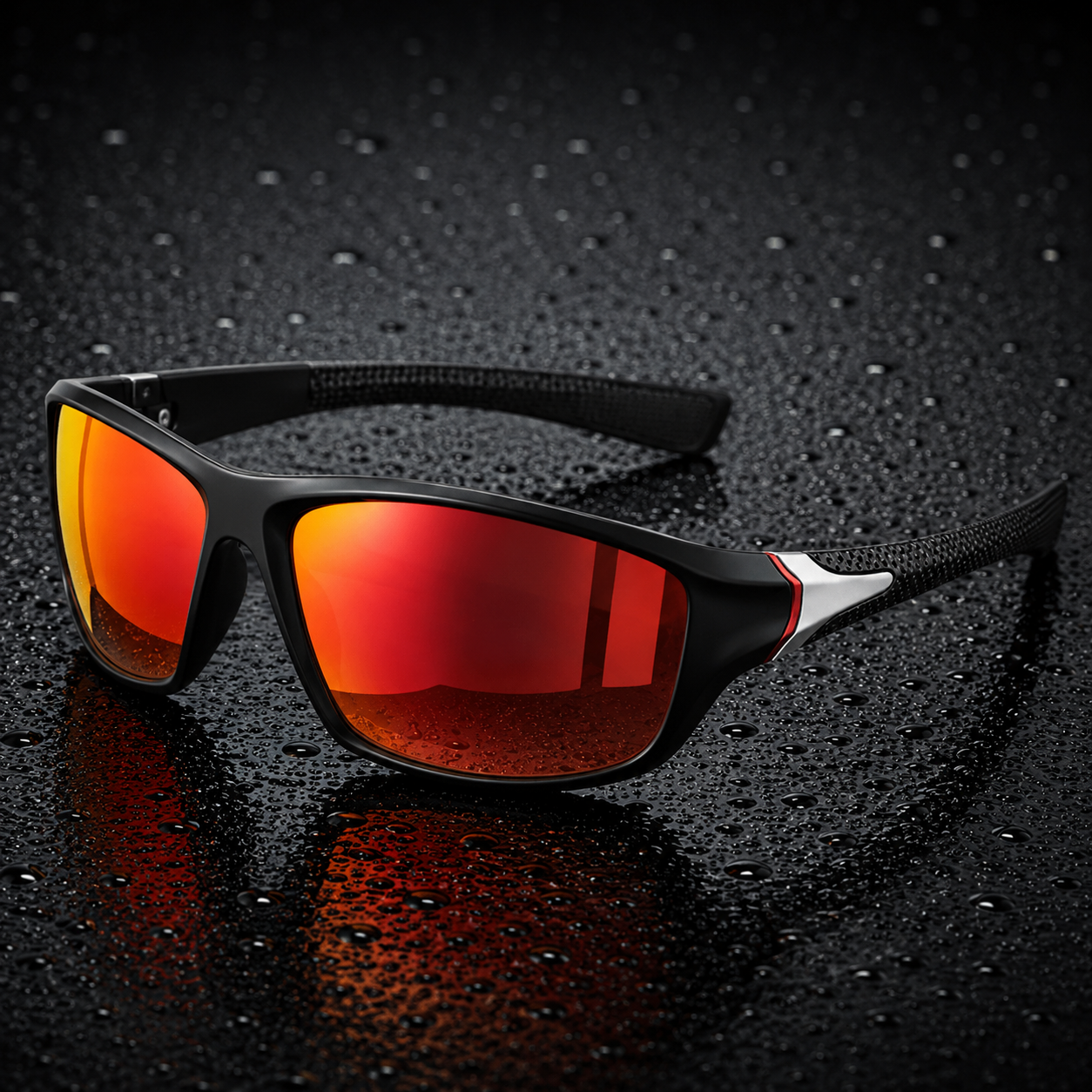GLAREBLOCK Sportsonnenbrille mit Polarisierung, UV400-Schutz und Gummierten Bügeln 0