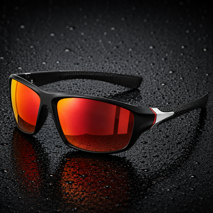 GLAREBLOCK Sportsonnenbrille mit Polarisierung, UV400-Schutz und Gummierten Bügeln 0
