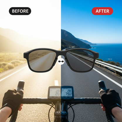 GLAREBLOCK Sportsonnenbrille mit Polarisierung, UV400-Schutz und Gummierten Bügeln 1