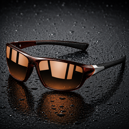 GLAREBLOCK Sportsonnenbrille mit Polarisierung, UV400-Schutz und Gummierten Bügeln 10