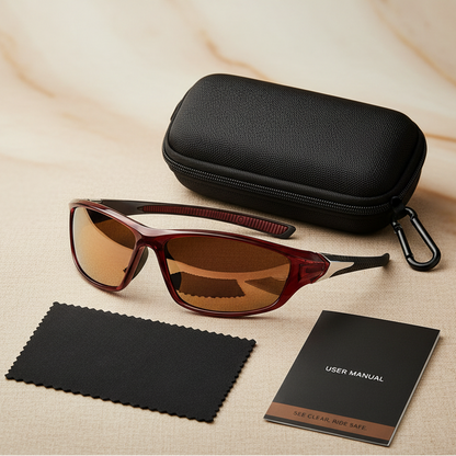 GLAREBLOCK Sportsonnenbrille mit Polarisierung, UV400-Schutz und Gummierten Bügeln 7