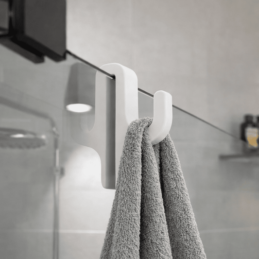 GLASSHOLD - Eleganter Duschhaken aus Hochwertigem Glas für Stilvolle Badezimmerorganisation 0