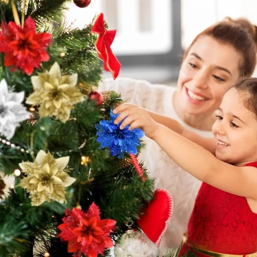 GLITZBLOSS – Glitzernde Blumenornamente für elegante Weihnachtsdekoration 6