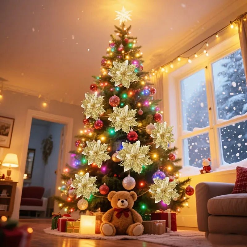 GLITZBLOSS – Glitzernde Blumenornamente für elegante Weihnachtsdekoration 8