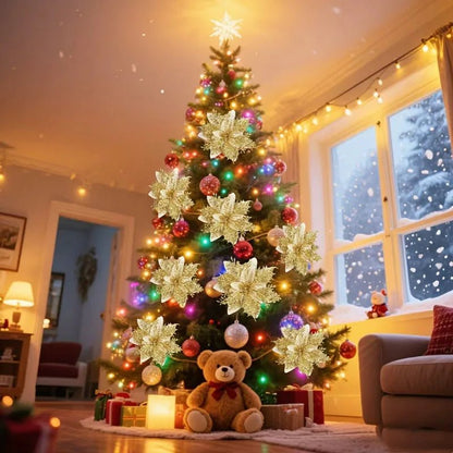 GLITZBLOSS – Glitzernde Blumenornamente für elegante Weihnachtsdekoration 8