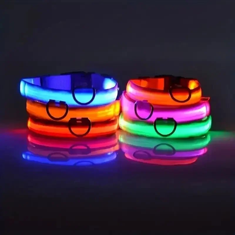 GLOWBITE – Reflektierendes LED-Halsband für Hunde, verstellbar und hell 6