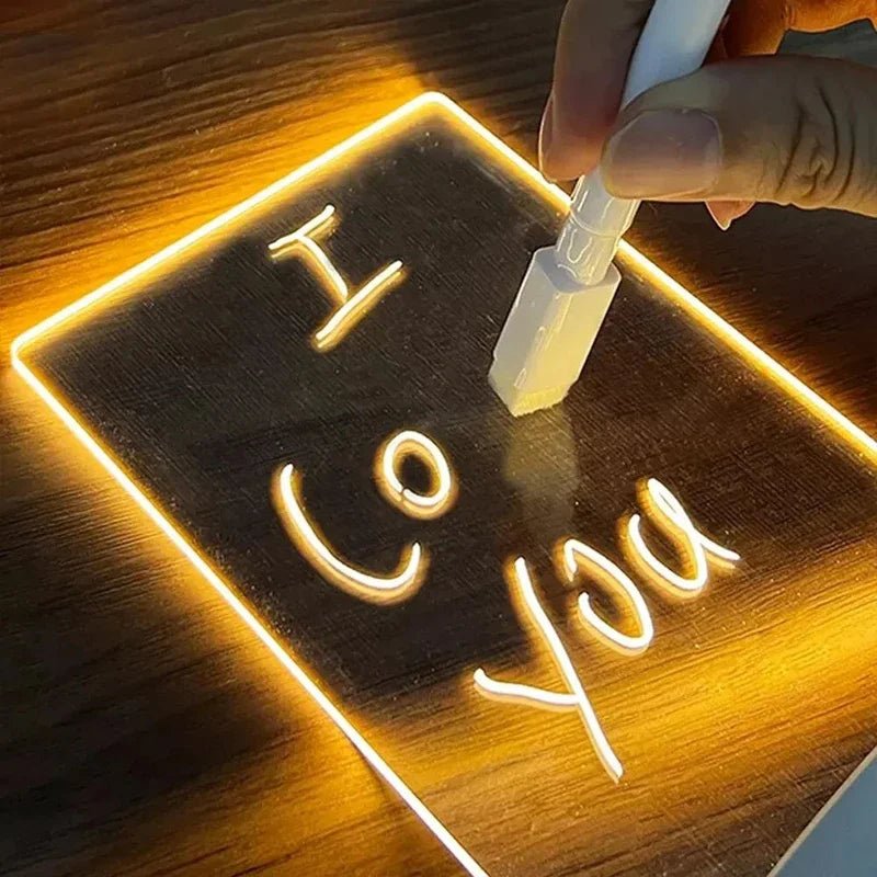 GLOWNOTE – USB-beleuchtete Nachrichtentafel mit abwischbarem Stift 2