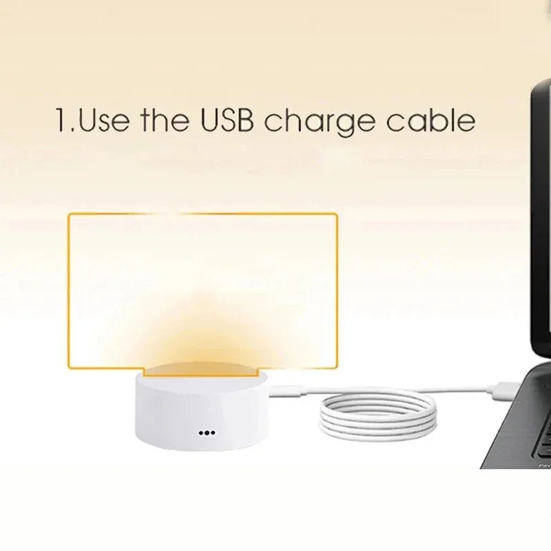 GLOWNOTE – USB-beleuchtete Nachrichtentafel mit abwischbarem Stift 5