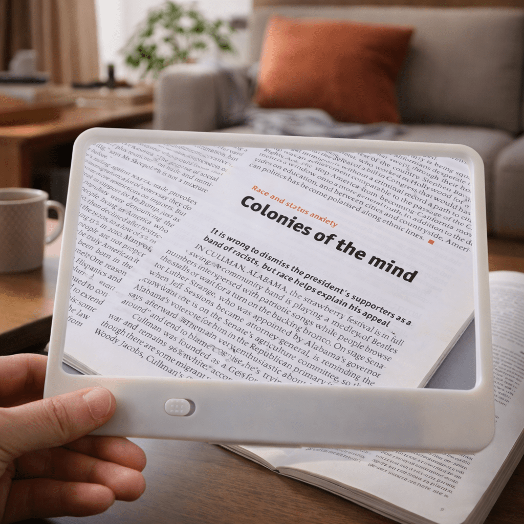 Reading Aid READING AID 3x LED Reading Magnifier | Full-Page Magnifier with Light ...