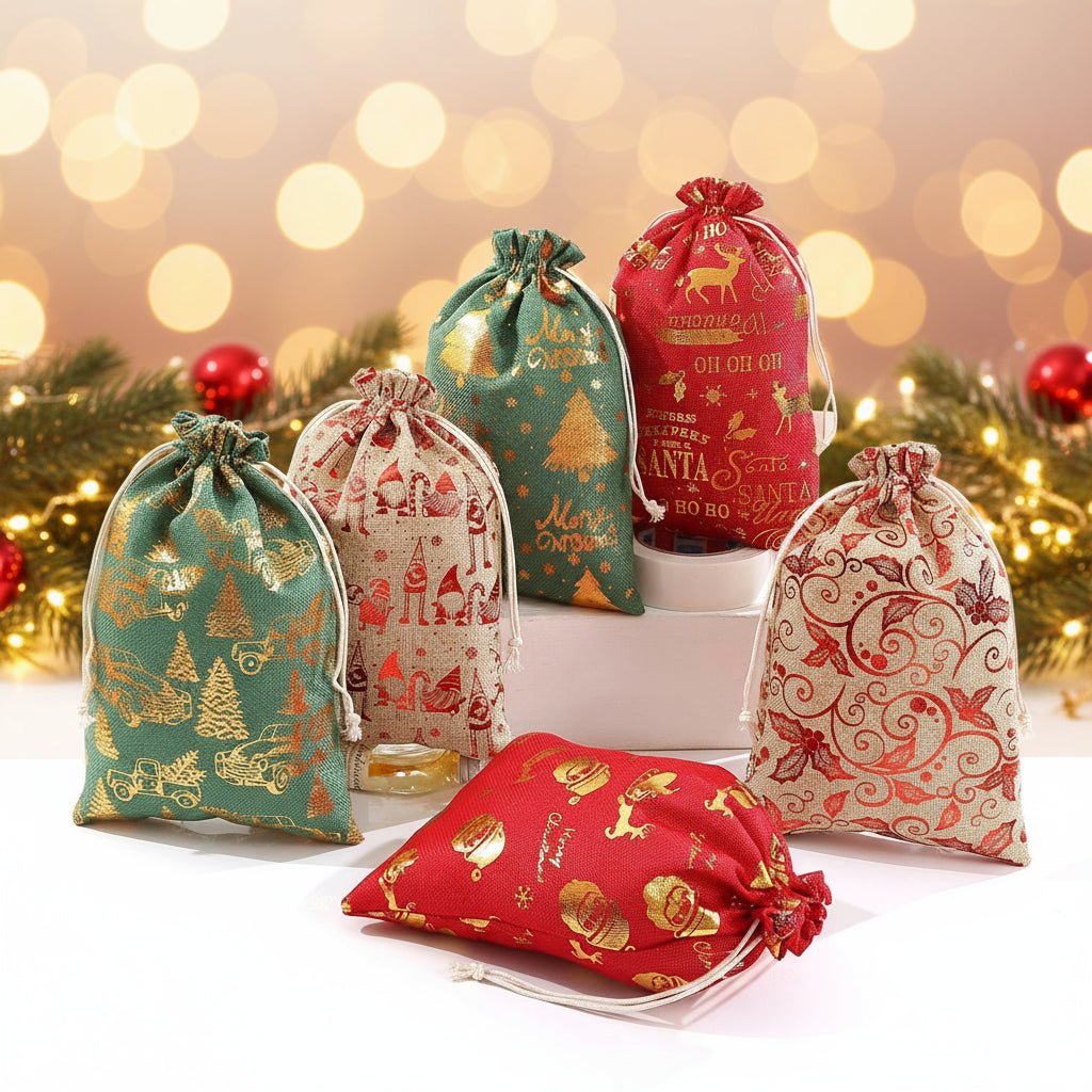 GREENBLOOM – Öko-Jute-Geschenktüten für natürlichen Weihnachtszauber 1