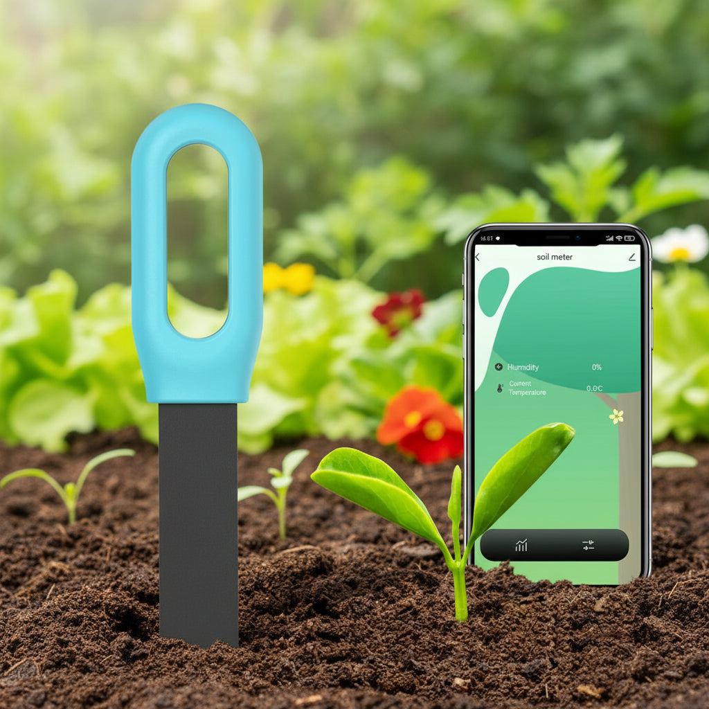 GROWTUNE – Bluetooth Bodent Tester with Feuchtigkeits- und Temperaturübermonitoring 0