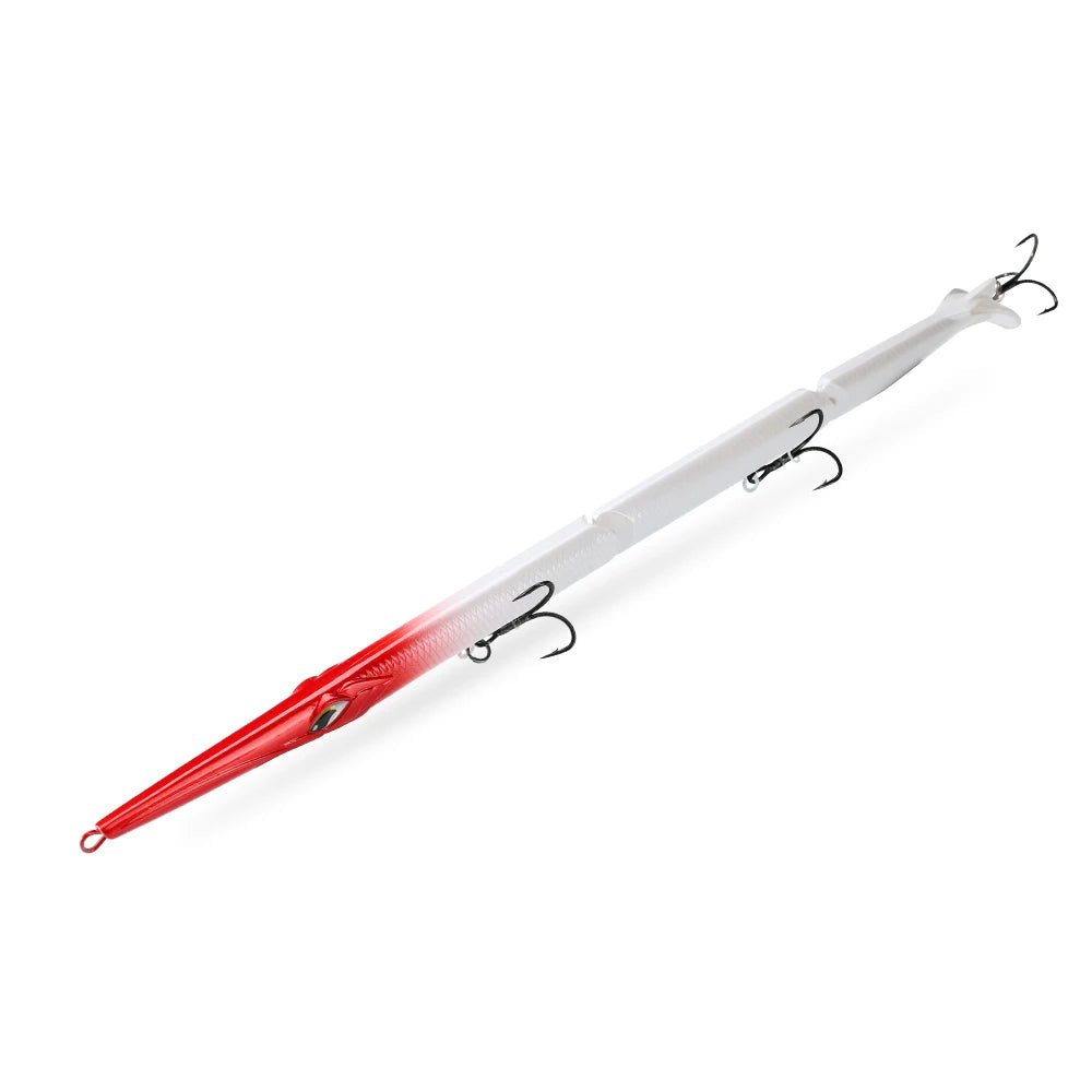 Gelenk-Bleistiftköder 255 mm für Barrakuda & Wolfsbarsch – Hochwertige Kunstköder mit Paddle Tail und Segmentiertem Design 13