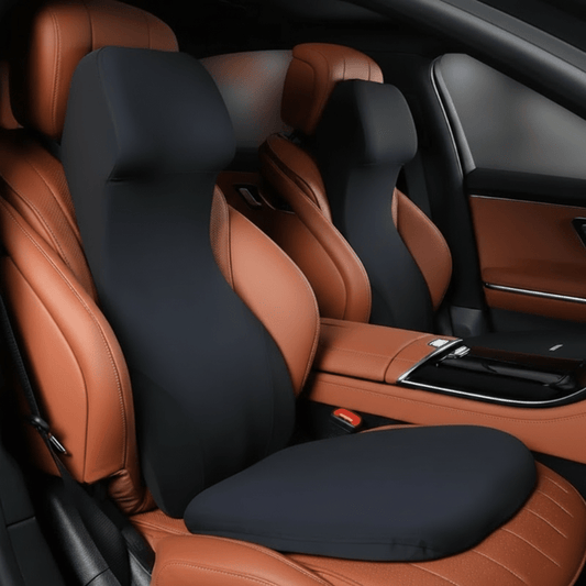 ERGOCARVE – Integrierte Auto-Nacken- & Lendenstütze aus Memory Foam