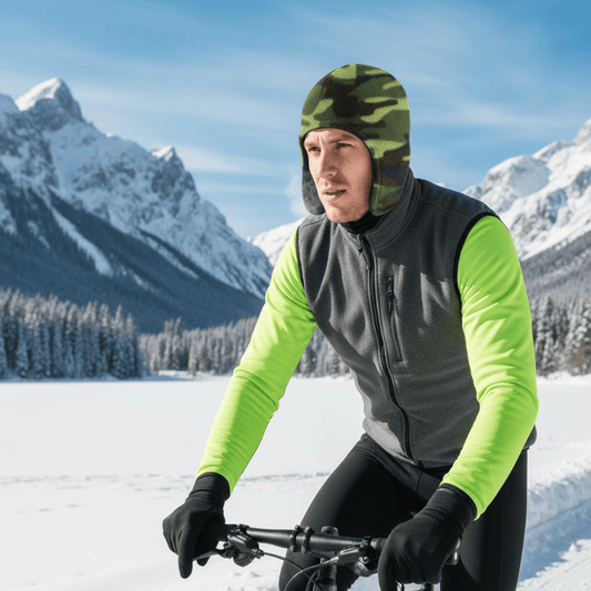 CYCLOTHERM – Gorro doble de forro polar con protección para orejas para ciclismo al aire libre y deportes de invierno