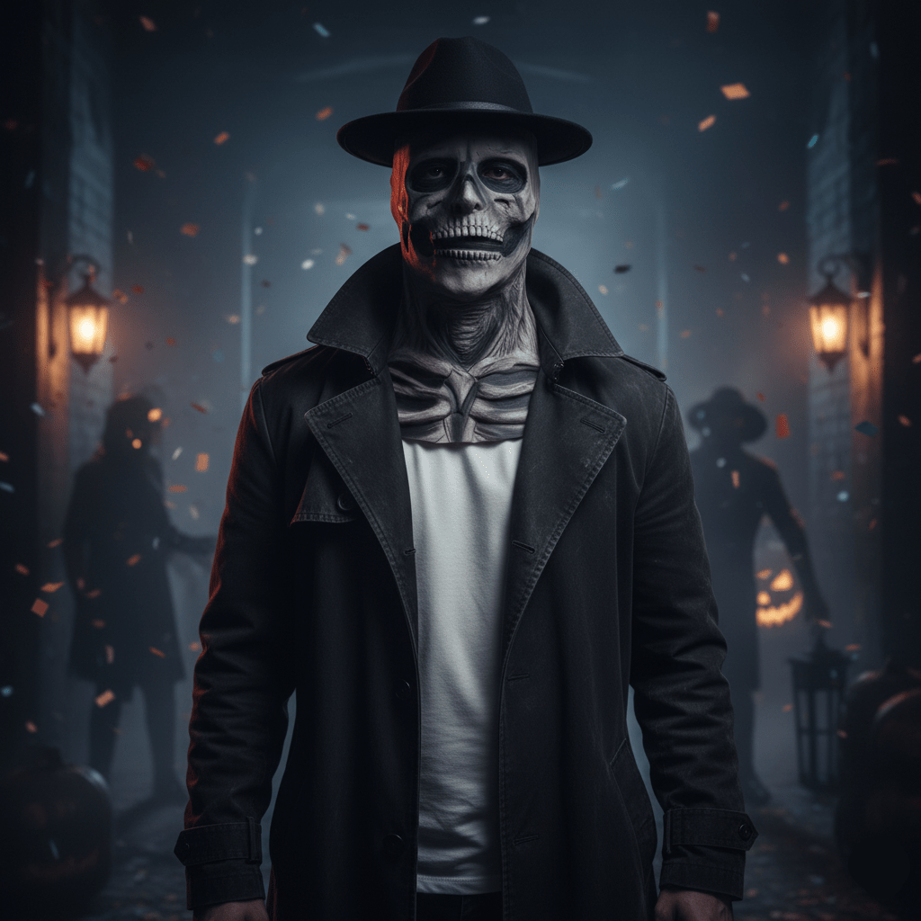 DREADSKULL – Realistische skelettenmasker met hoed voor ultieme Halloween-transformatie