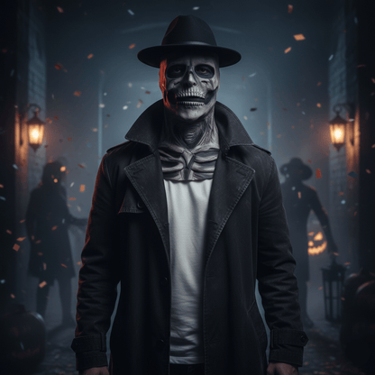 DREADSKULL – Realistische skelettenmasker met hoed voor ultieme Halloween-transformatie