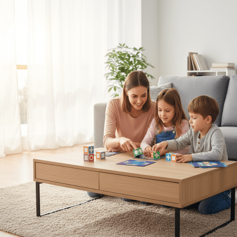 MINDMATCH – 60 Karten Muster-Matching-Spiel mit 20 bunten Blöcken für Kinder & Familien