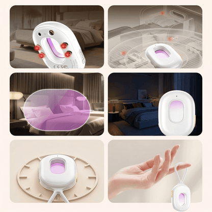 SPYSHIELD – Alarma de seguridad portátil con detector de sensor 3D y linterna LED