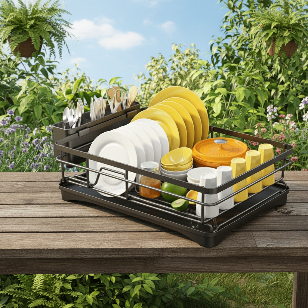 FLOWRACK - Dish Drying Rack - Modern Design for Efficient Drying