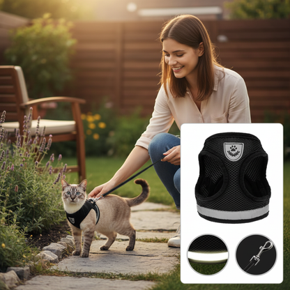 WANDERPAW – Ausbruchsicheres Katzengeschirr mit Reflektierenden Details