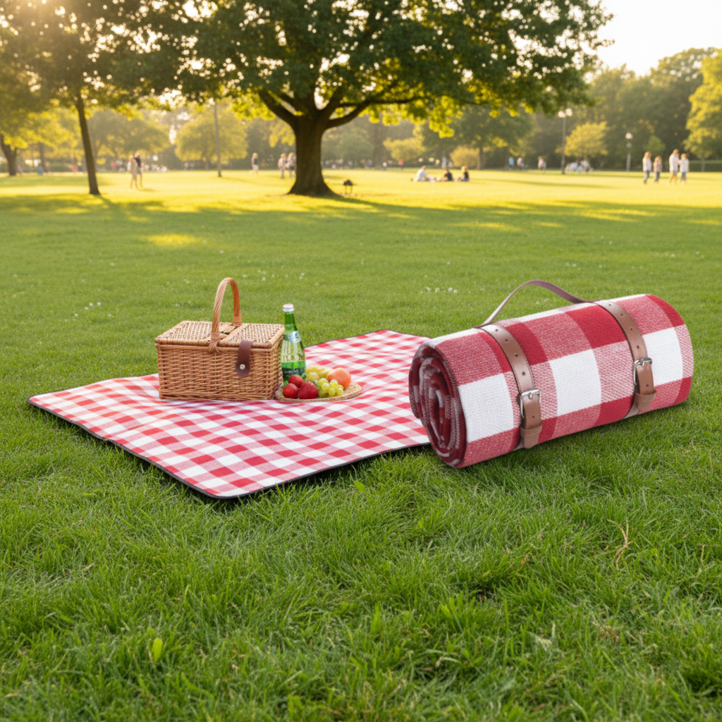 TRAILCOVER – Coperta da picnic robusta per esterni con strato idrorepellente e formato pieghevole compatto