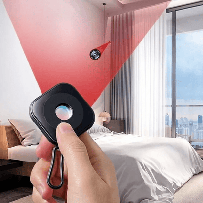 SPYSHIELD – Alarma de seguridad portátil con detector de sensor 3D y linterna LED