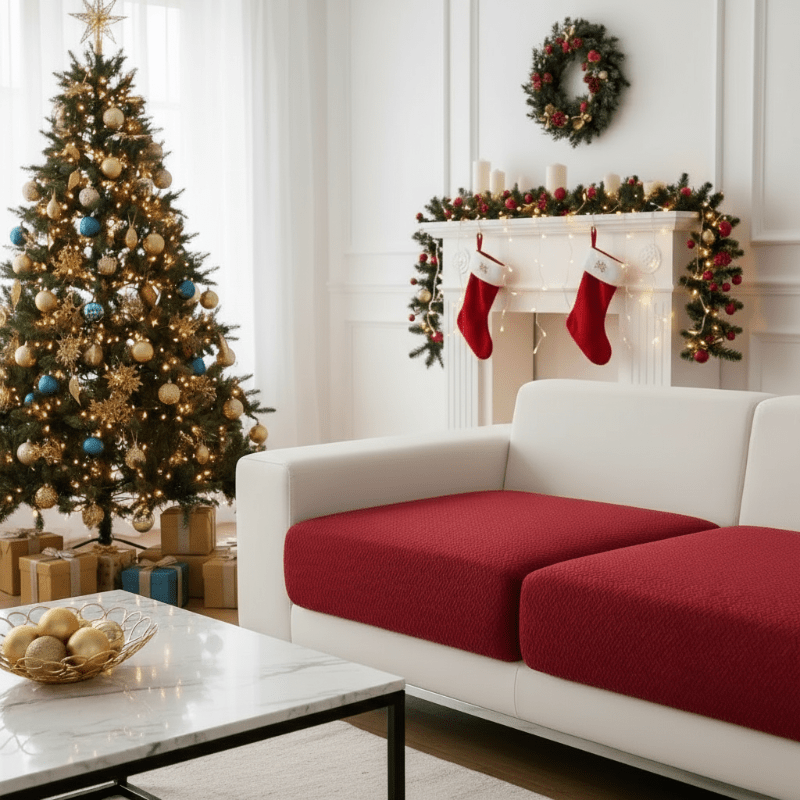 JACQUARDFIT – Elastischer Jacquard-Sofabezug für Sitzkissen & Rundumschutz