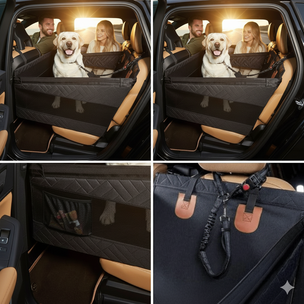 RIDEGUARD PET SEAT – Waterproof Dog Mat with Memory Foam for the Car