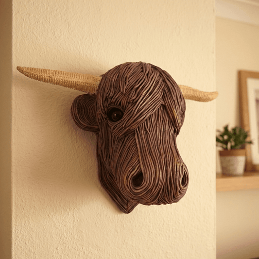 BOVINEART – Elegante Kuh-Wandskulptur im Landhausstil