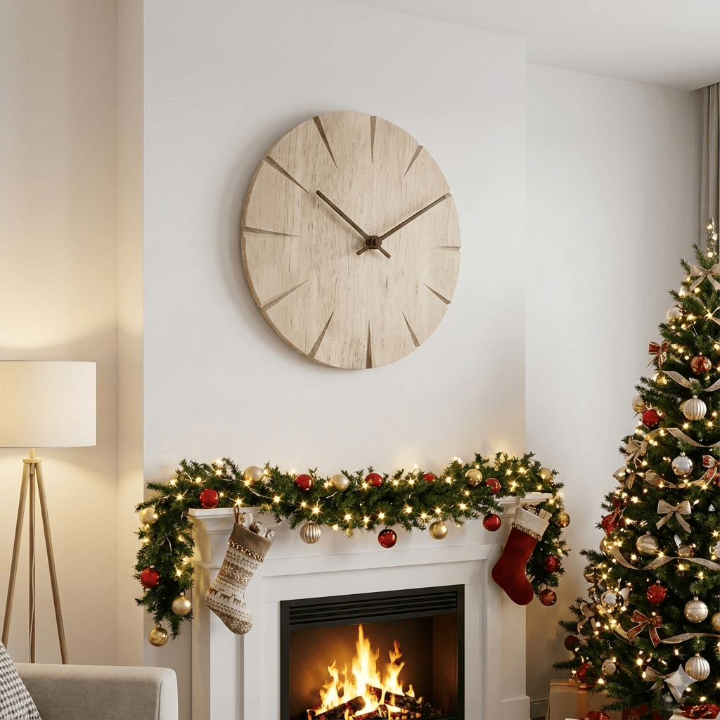 EASETIME – Elegante Wanduhr aus Massivholz mit Pendelwerk