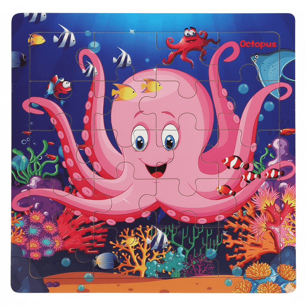 MINICRAFTO – 3D Holzpuzzle für Tiere & Fahrzeuge zur frühkindlichen Förderung