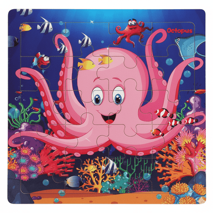 MINICRAFTO – 3D Holzpuzzle für Tiere & Fahrzeuge zur frühkindlichen Förderung