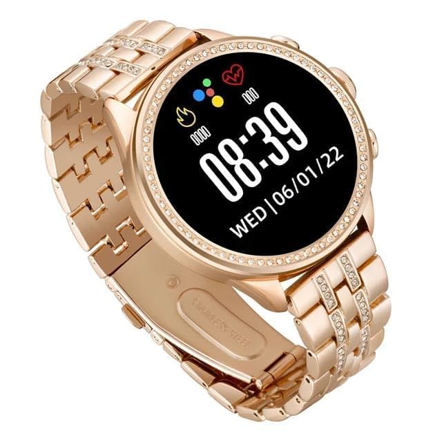 Gen 9 Smartwatch Für Damen – HD-Touchscreen, Bluetooth-Anrufe, Roségoldenes Metallarmband 0