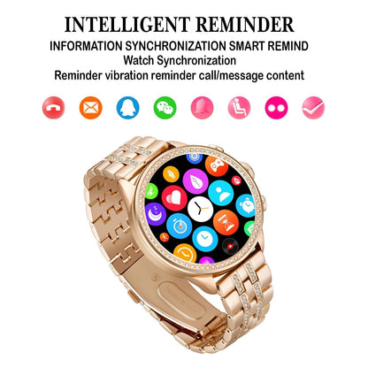 Gen 9 Smartwatch Für Damen – HD-Touchscreen, Bluetooth-Anrufe, Roségoldenes Metallarmband 6