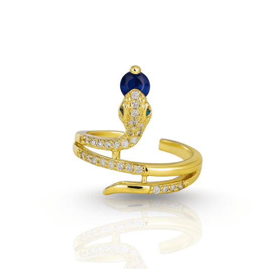 Glücksbringer-Schlangenring mit Zirkonia – Symbol für Stärke, Transformation und Stil 0