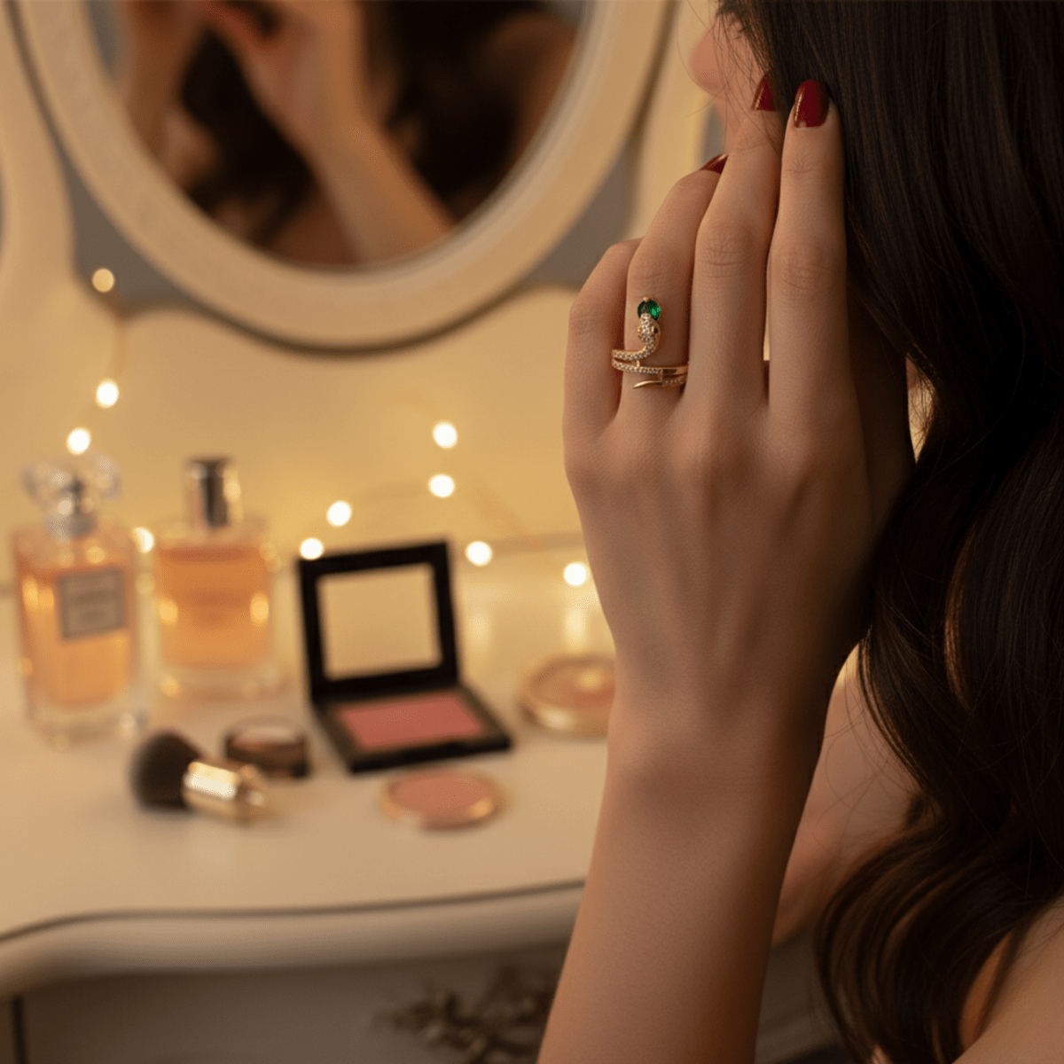 Glücksbringer-Schlangenring mit Zirkonia – Symbol für Stärke, Transformation und Stil 3