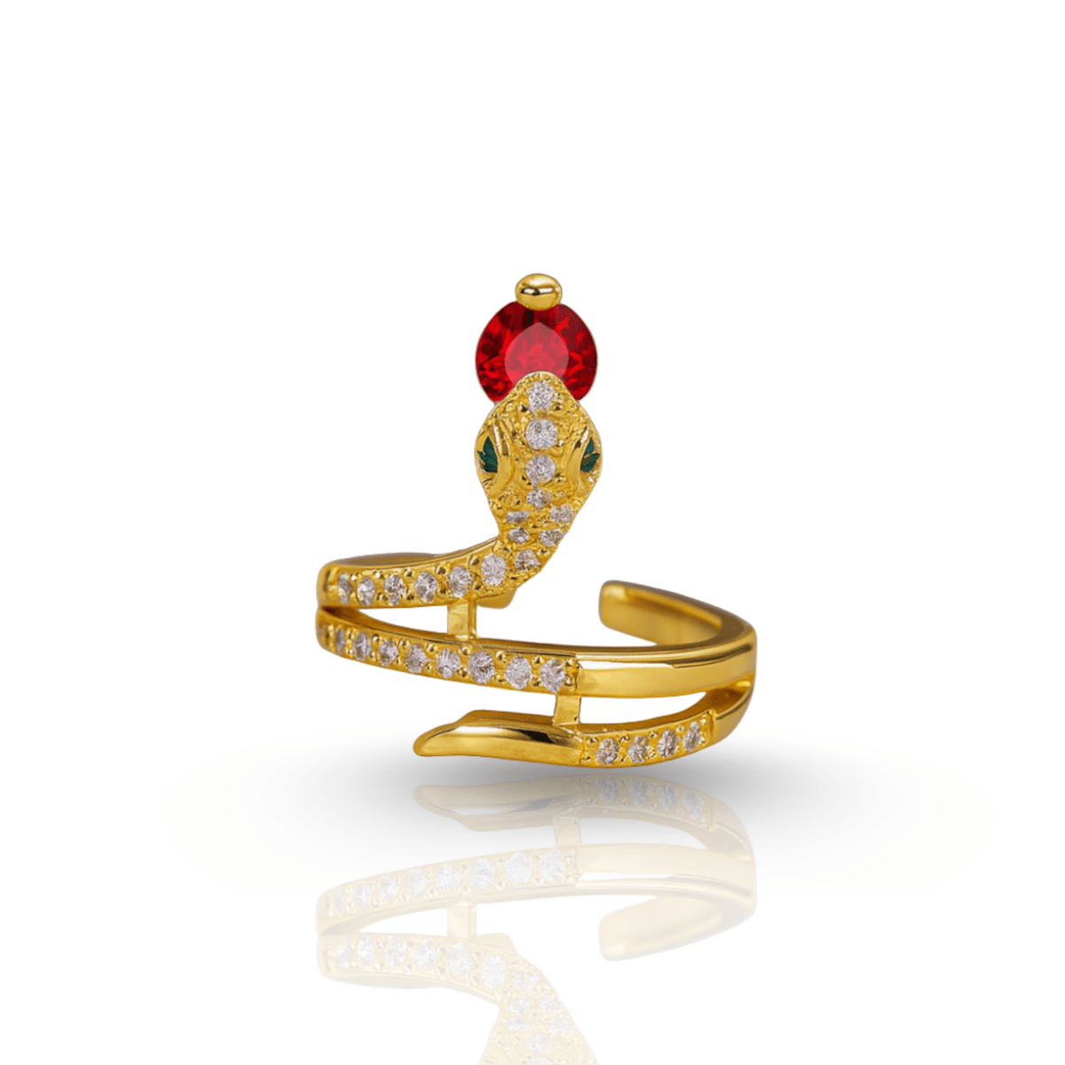 Glücksbringer-Schlangenring mit Zirkonia – Symbol für Stärke, Transformation und Stil 7