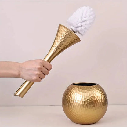 GoldenLuxe Toilettenbürste | Luxuriöses Badezimmer-Accessoire | Modernes Golddesign | Hygienisches Reinigungswerkzeug 3