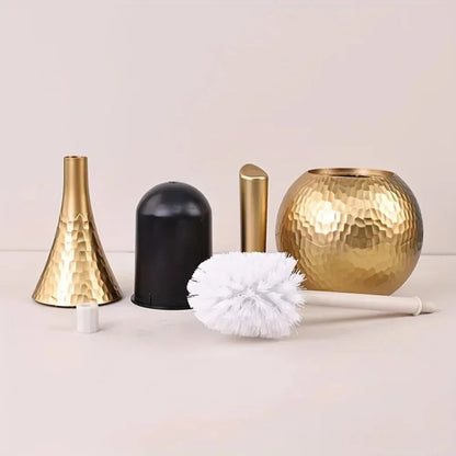 GoldenLuxe Toilettenbürste | Luxuriöses Badezimmer-Accessoire | Modernes Golddesign | Hygienisches Reinigungswerkzeug 4