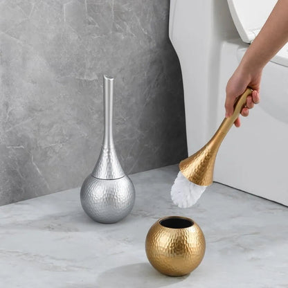 GoldenLuxe Toilettenbürste | Luxuriöses Badezimmer-Accessoire | Modernes Golddesign | Hygienisches Reinigungswerkzeug 5