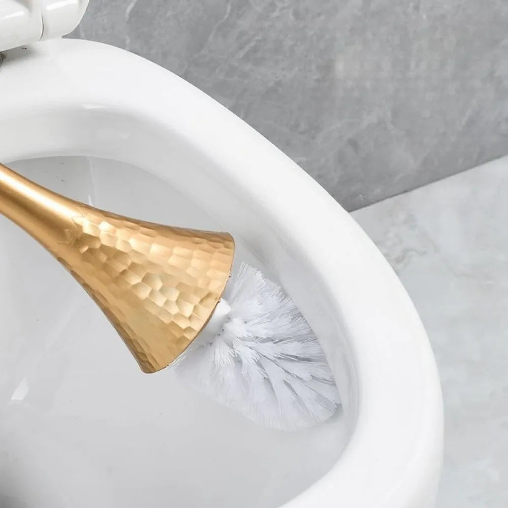 GoldenLuxe Toilettenbürste | Luxuriöses Badezimmer-Accessoire | Modernes Golddesign | Hygienisches Reinigungswerkzeug 6