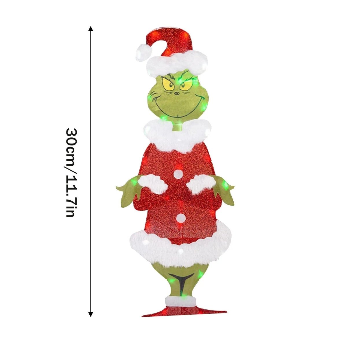 TWINKLON – Decoración festiva de jardín Grinch con iluminación LED para ambiente navideño en exteriores