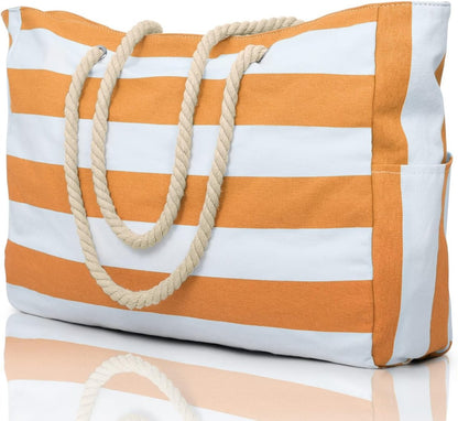 Große Strandtasche mit Reißverschluss - Wasserdicht und Praktisch für Strand und Reisen 17