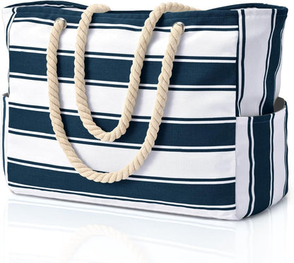 Große Strandtasche mit Reißverschluss - Wasserdicht und Praktisch für Strand und Reisen 18