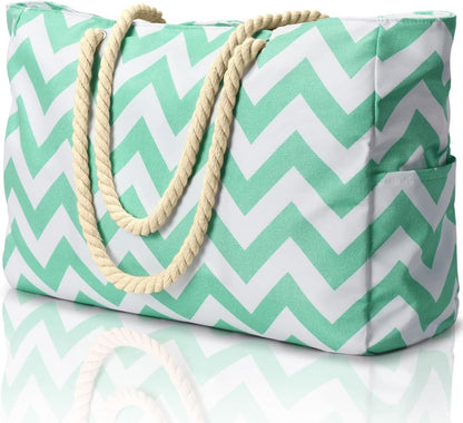 Große Strandtasche mit Reißverschluss - Wasserdicht und Praktisch für Strand und Reisen 21