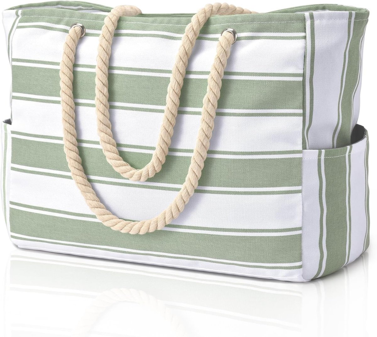 Große Strandtasche mit Reißverschluss - Wasserdicht und Praktisch für Strand und Reisen 3