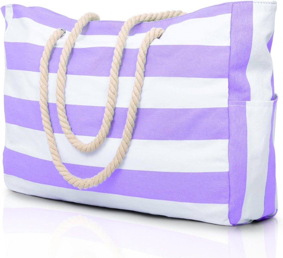 Große Strandtasche mit Reißverschluss - Wasserdicht und Praktisch für Strand und Reisen 6