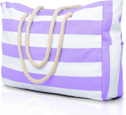 Große Strandtasche mit Reißverschluss - Wasserdicht und Praktisch für Strand und Reisen 6